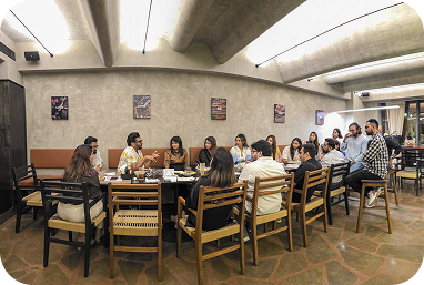 Cafe gathering right